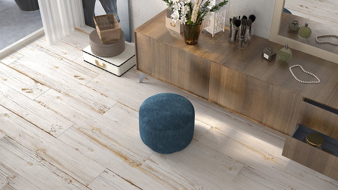 Labrynth Ivory Wood Effect Porcelain Tile 200x1200mm