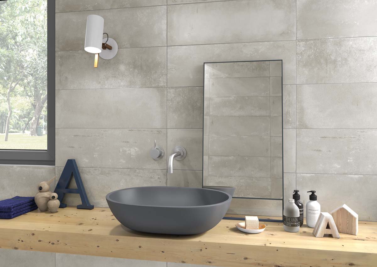 Fabrika Beton Concrete Plain Ceramic Tile 250x750mm
