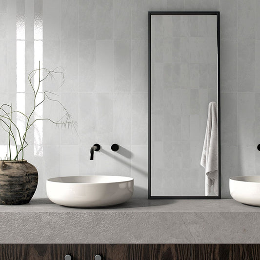 Prezza Silver Decor Line Matt & Glossy Porcelain Brick Tile 100x300mm