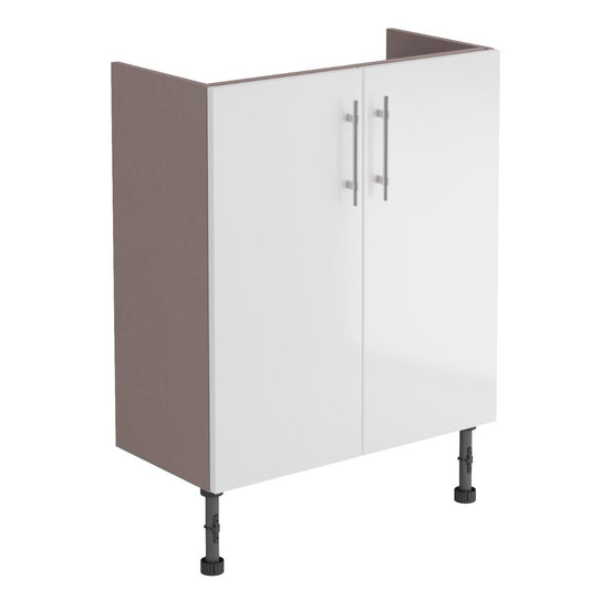 Surrey White Gloss Double Door Fitted Furniture Unit 600mm
