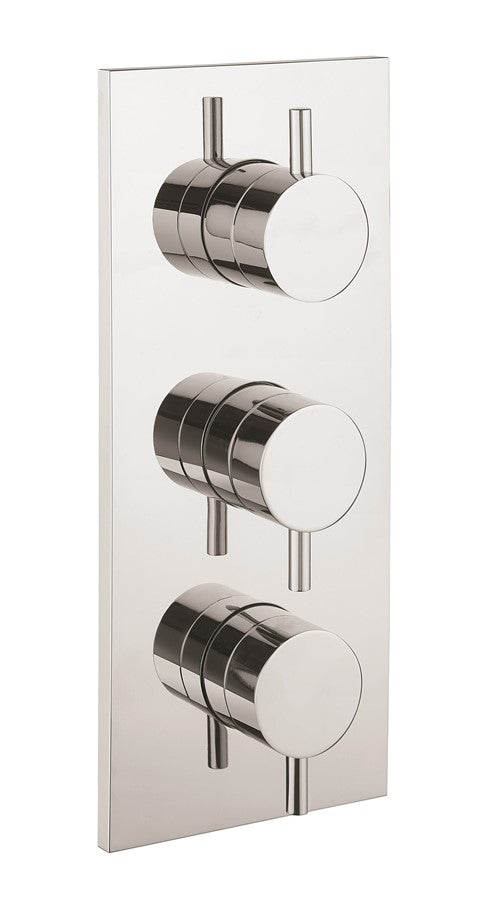 Fusion 2 Outlet 3 Handle Concealed Thermostatic Shower Valve
