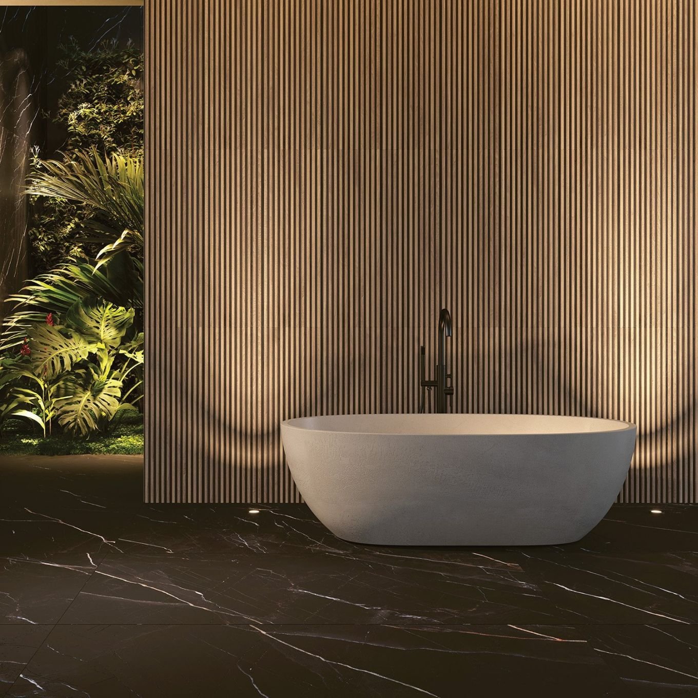 Ottoman Slatted Wood Matt Ceramic Tile 333x1000mm