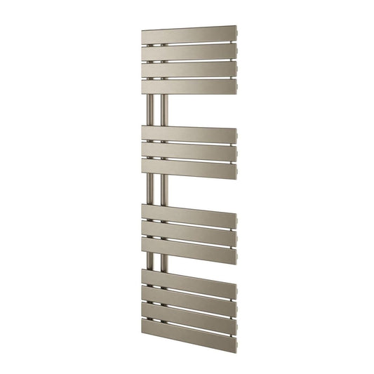 Tarvos Brushed Nickel Heated Towel Rail 1400x550mm