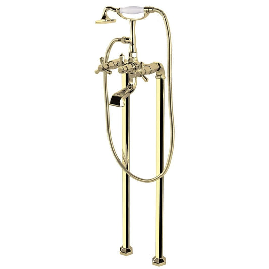 Adonis Gold Floor Standing Bath Shower Mixer Tap