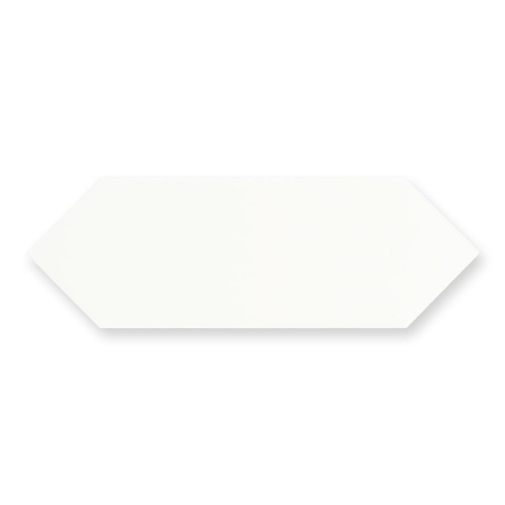 Pixagon White Gloss Ceramic Tile 100x300mm