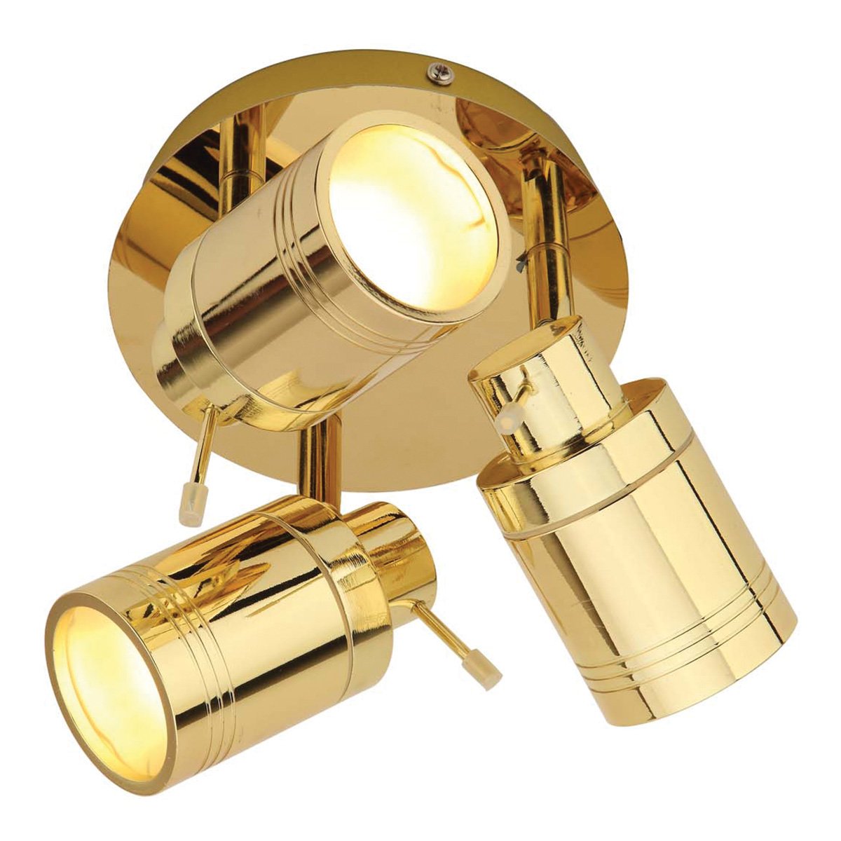Seattle English Gold 3 Spotlight Ceiling Plate
