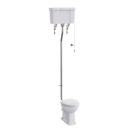 Standard High Level WC with Dual Flush Ceramic Cistern