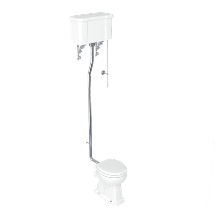 Standard High Level WC with Dual Flush Ceramic Cistern