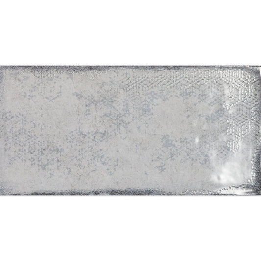 Inca Grey Glossy Porcelain Brick Tile 150x316mm