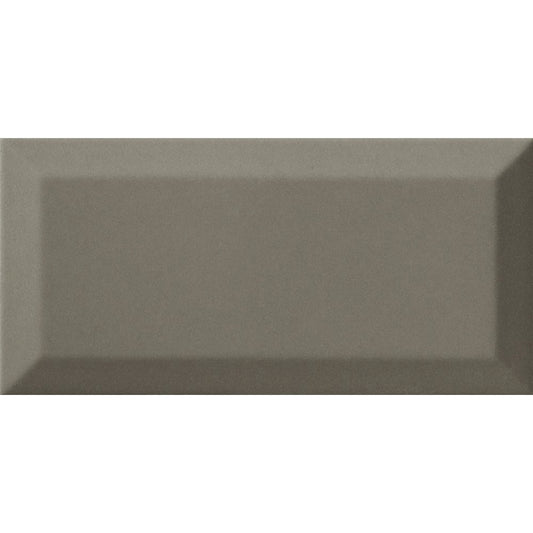 Metro Bisel Grey Ceramic Brick Tile 100x200mm