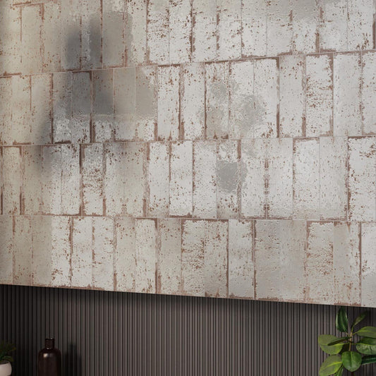 Monza Gris Glossy Porcelain Brick Tile 65x200mm