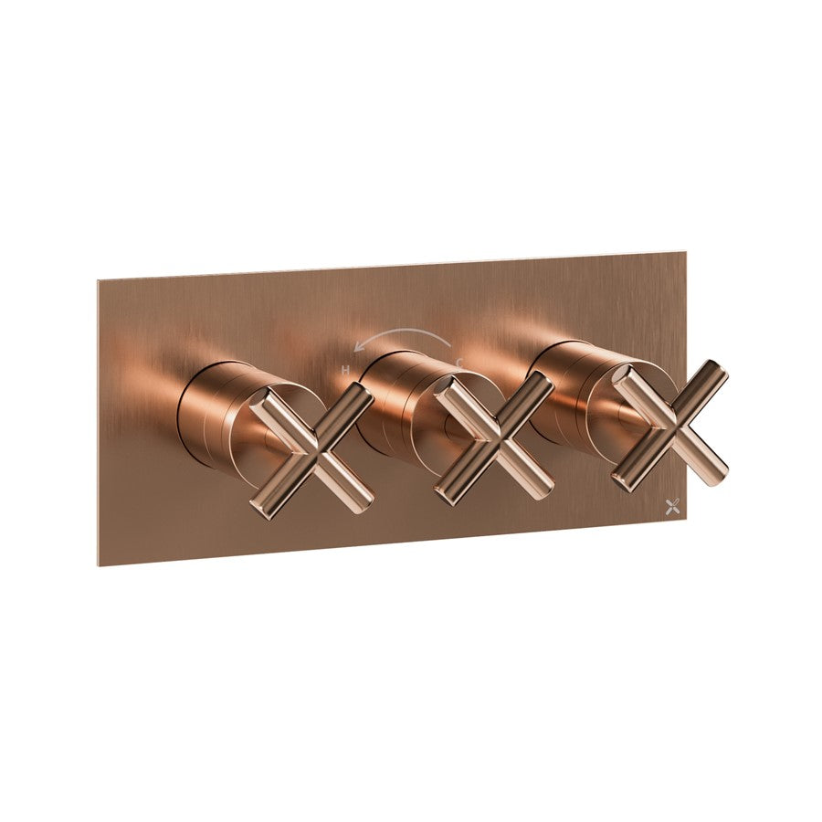 MPRO Crosshead 2 Outlet 3 Handle Shower Valve Landscape 