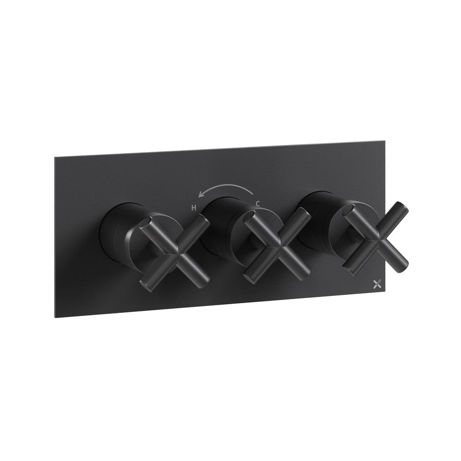 MPRO Crosshead 2 Outlet 3 Handle Shower Valve Landscape