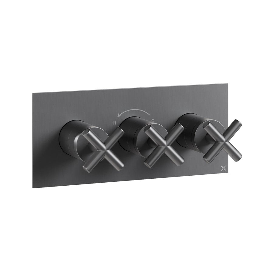 MPRO Crosshead 2 Outlet 3 Handle Shower Valve Landscape 