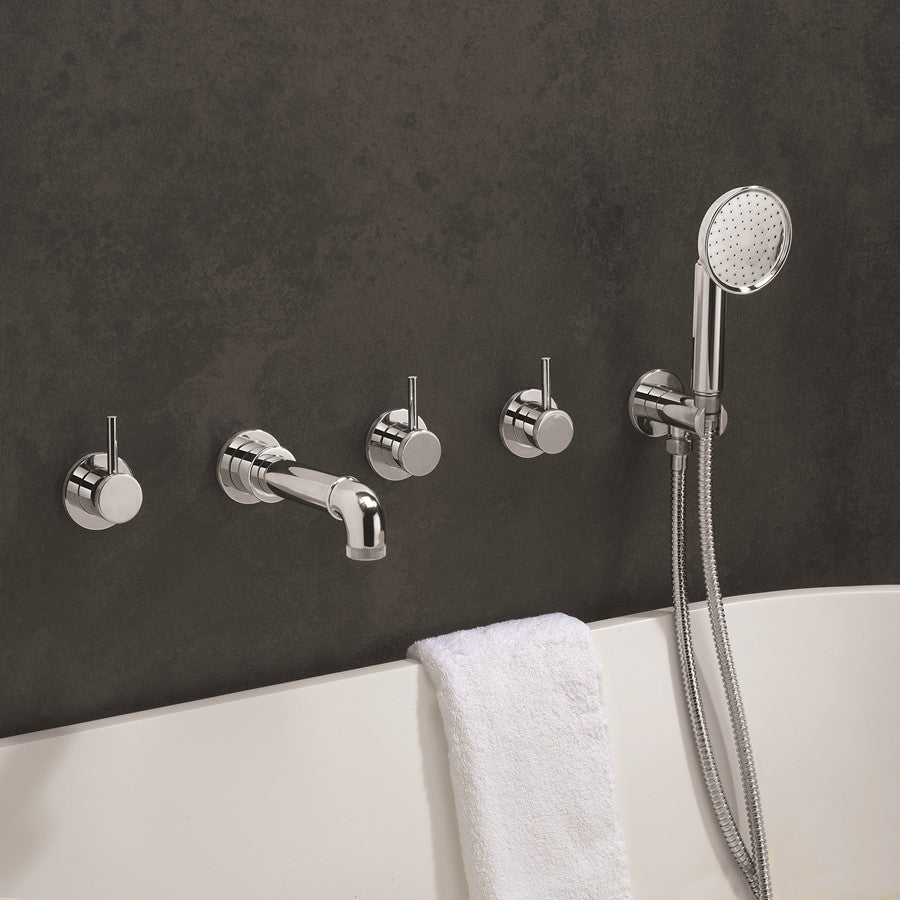 MPRO Industrial 5 Hole Bath Filler with Spout & Handset