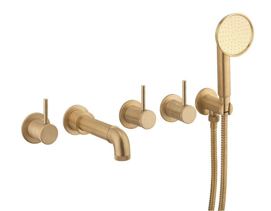 MPRO Industrial 5 Hole Bath Filler with Spout & Handset