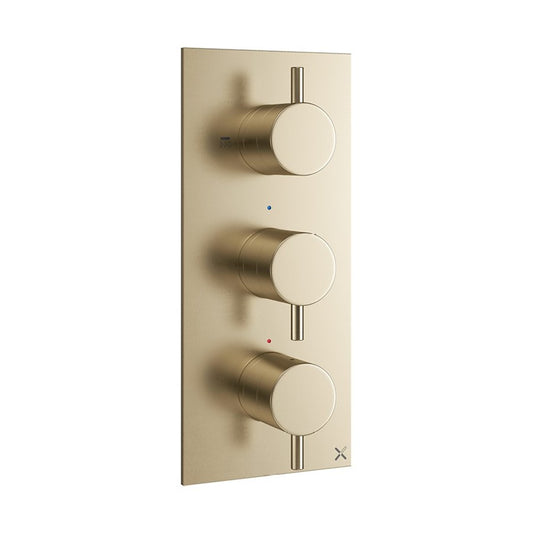 MPRO 2 Outlet 3 Handle Concealed Thermostatic Shower Valve Portrait 