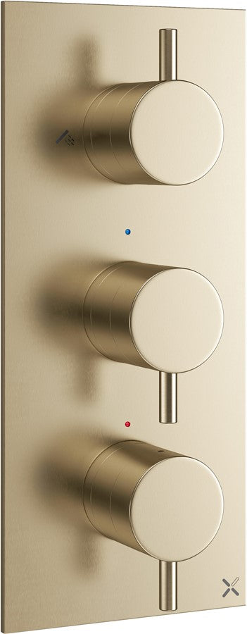 MPRO 3 Outlet 3 Handle Concealed Thermostatic Shower Valve Portrait 