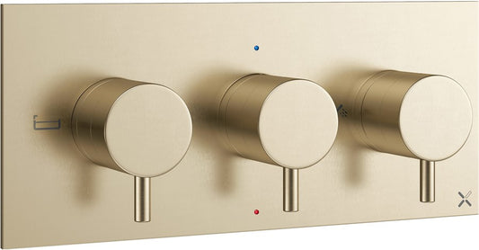 MPRO 3 Outlet 3 Handle Concealed Thermostatic Shower Valve Landscape 