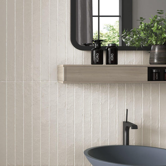 Nadia Almond Matt Porcelain Brick Tile 500x50mm