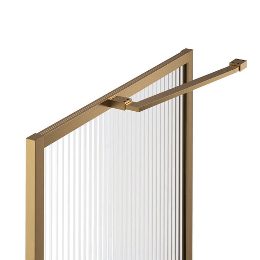 Amien Brushed Gold Shower Screen Angled Support Bar 480mm
