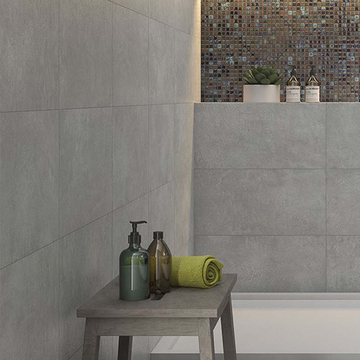 Sidewalk Gris Plain Porcelain Tile 450x900mm