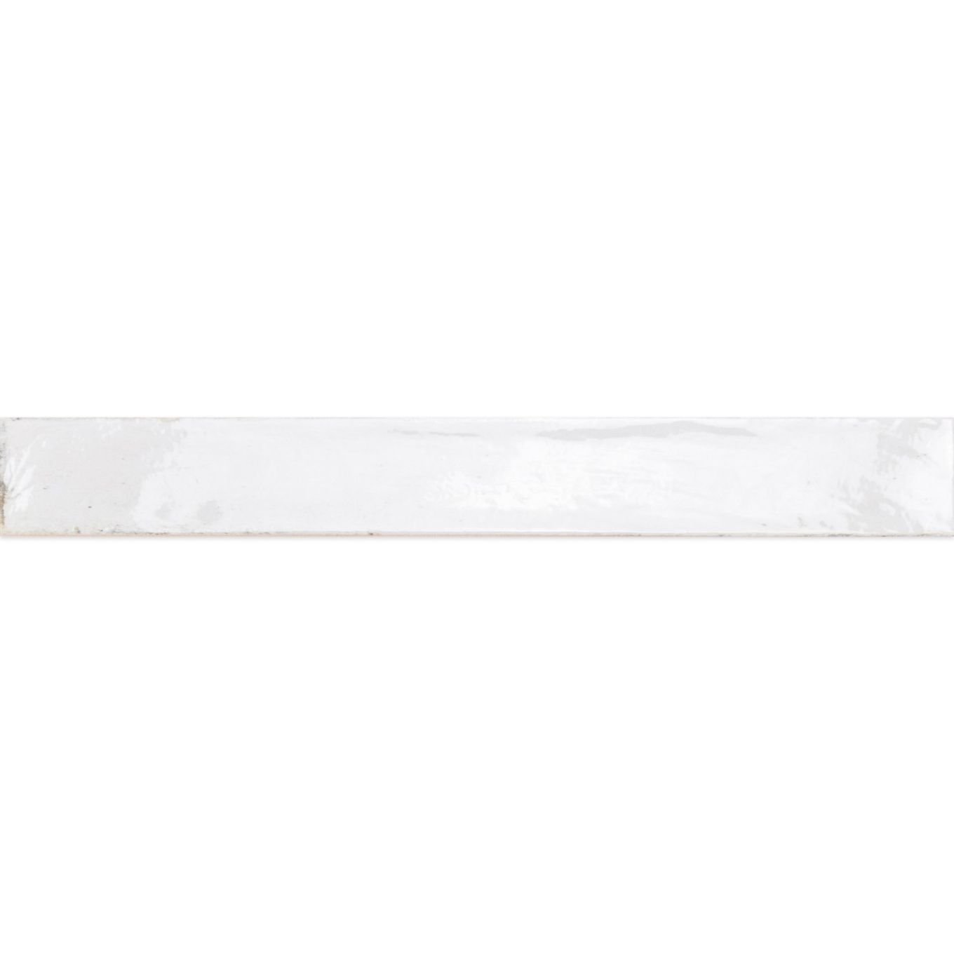 Capri White Gloss Ceramic Brick Tile 400x50mm