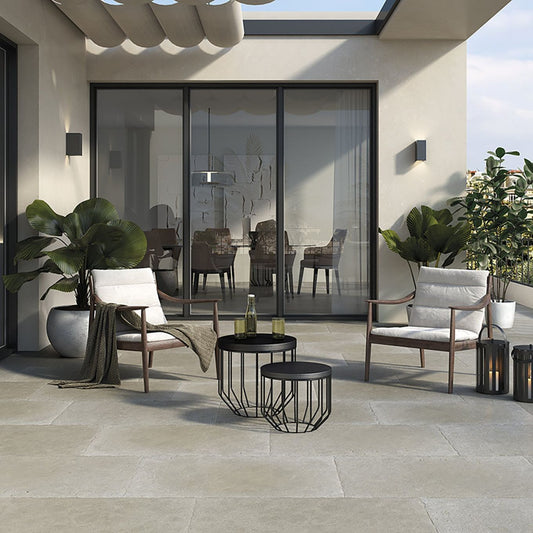 Toro Grey Stone Effect Matt Porcelain Outdoor Tile 605x905mm