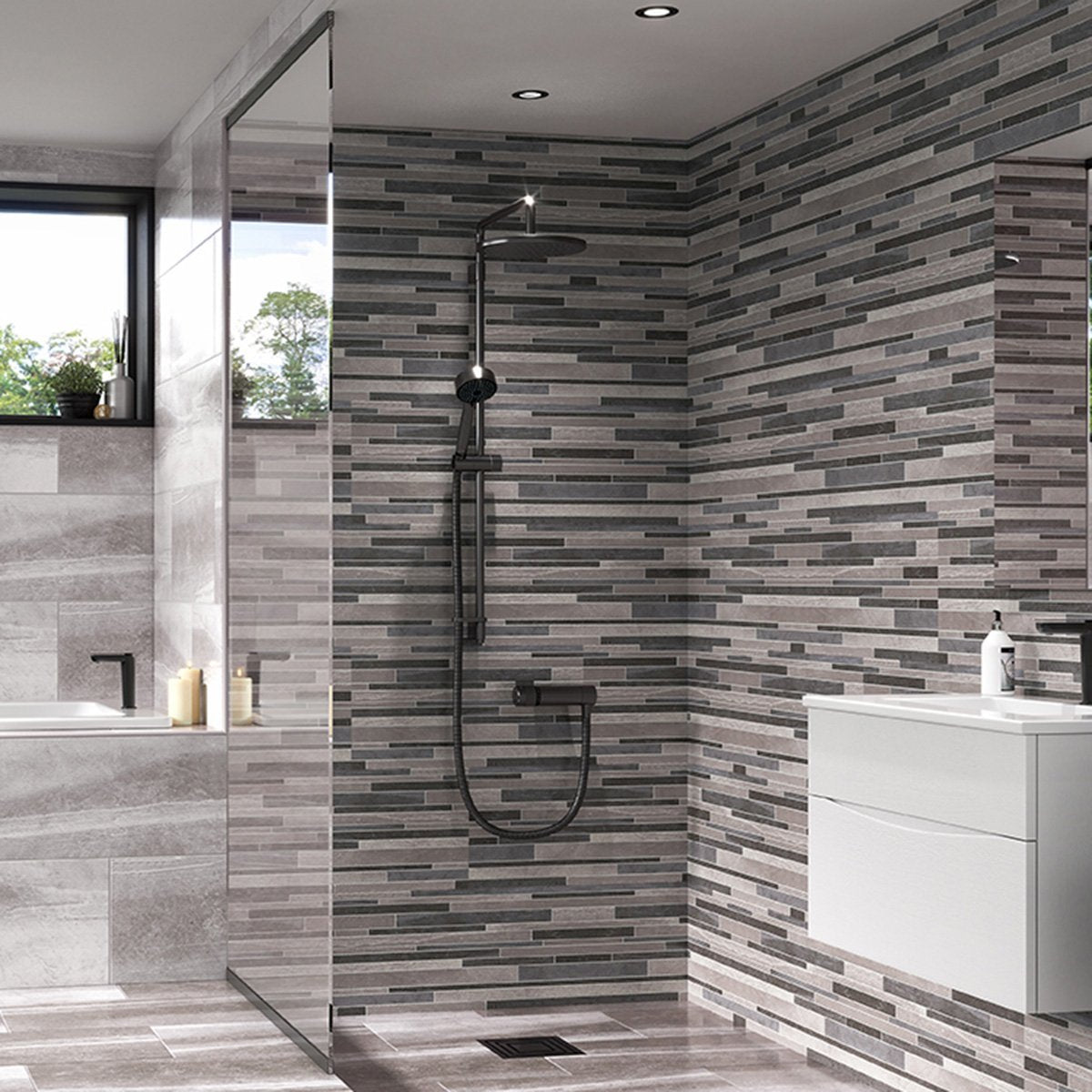 Concord Multi Decor Matt Porcelain Tile 300x600mm