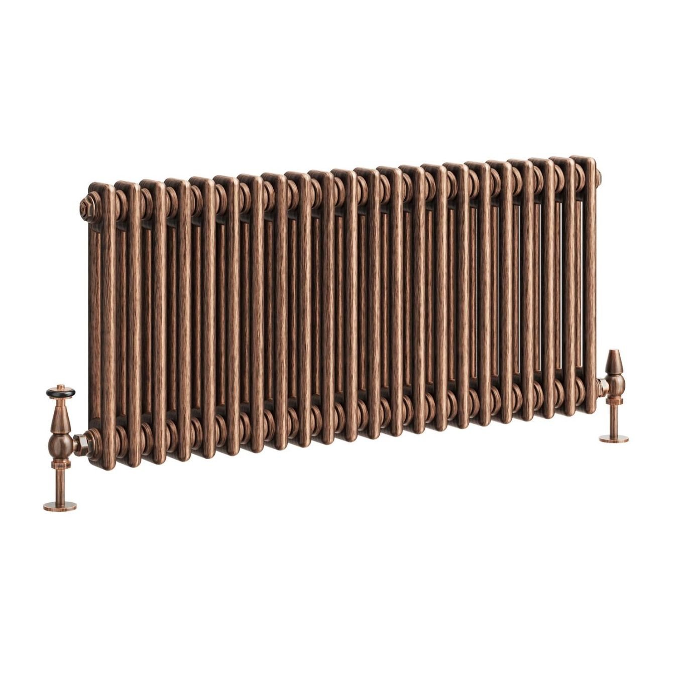 Clement Antique Copper Double Horizontal Column Radiator 400x1010mm
