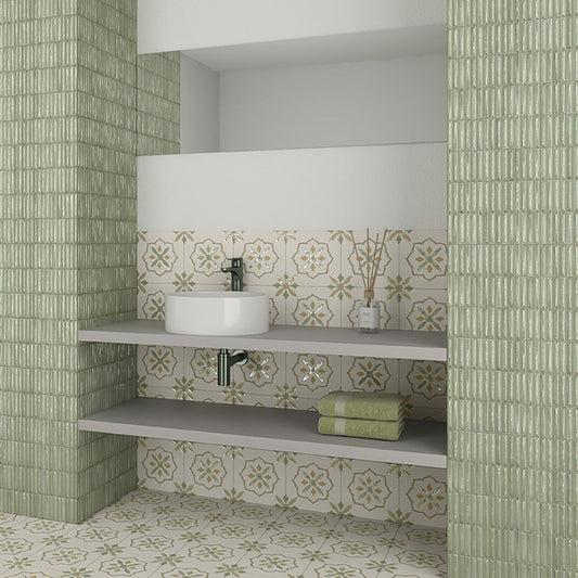 Lira Taupe Cross Matt Porcelain Tile 223x223mm