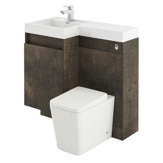 Summers Metallic Left Hand Combination Vanity Basin and WC Unit 900mm