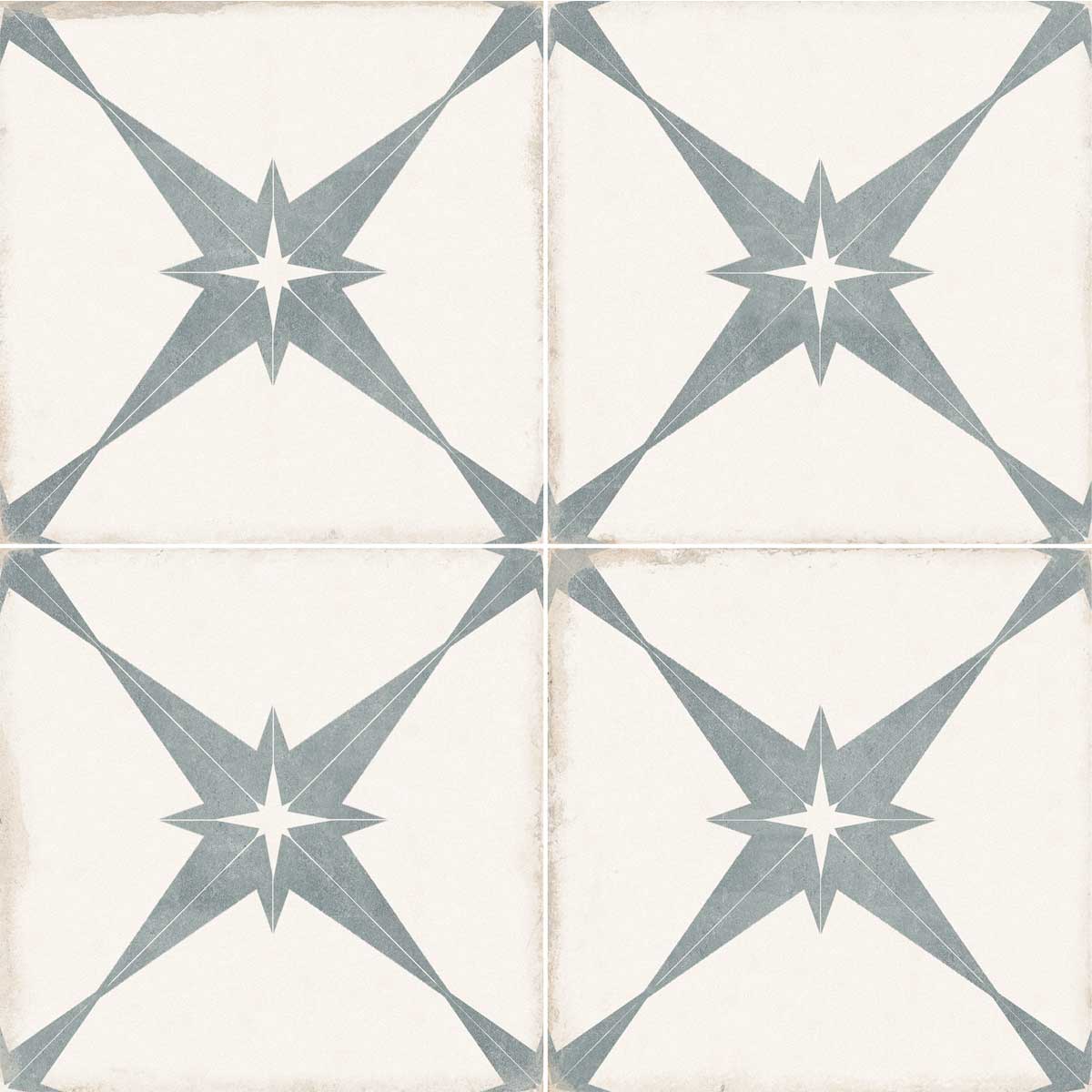 Almeria Aqua Patterned Matt Ceramic Tile 450x450mm