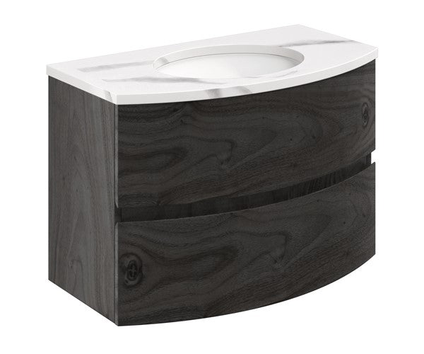 Svelte 800 Wall Mounted Unit with 800 Calcutta Marble Effect Basin