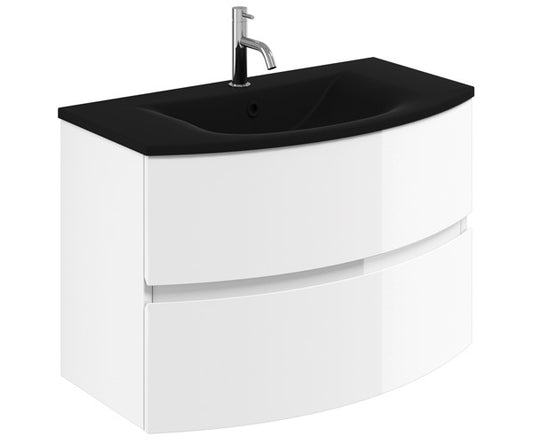 Svelte 800 Unit & Midnight Black Glass Basin