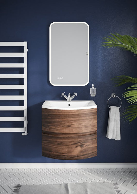 Svelte 600 Unit & Ice White Glass Basin