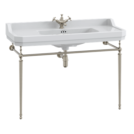 Edwardian 120cm Basin Wash Stand Chrome Plated Brass Fittings