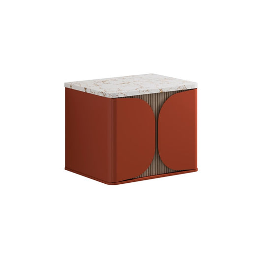 Tambour 600mm One Drawer Wall Hung Vanity with Worktop