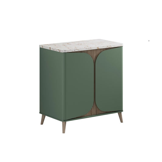 Tambour 800mm Floor Standing Vanity With Doors with Worktop