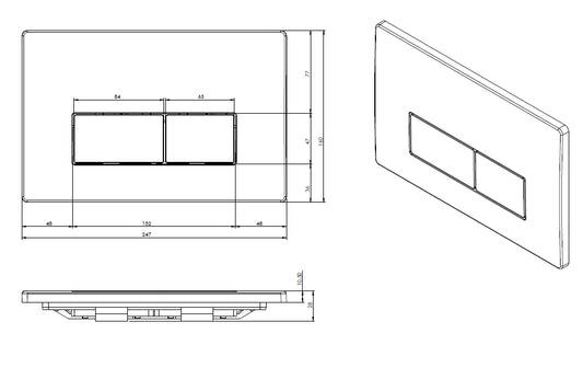 FLUSHE 2.0 square flush plate