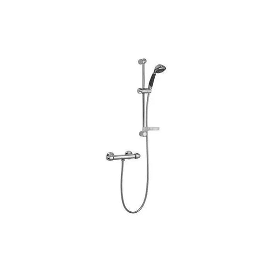 IMEX Thermoforce 1 Chrome Round Shower Valve And Riser Rail Kit - THERMO1