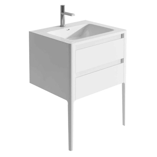 Stonehouse Gloss White Vanity Unit with Integrated Basin 600mm