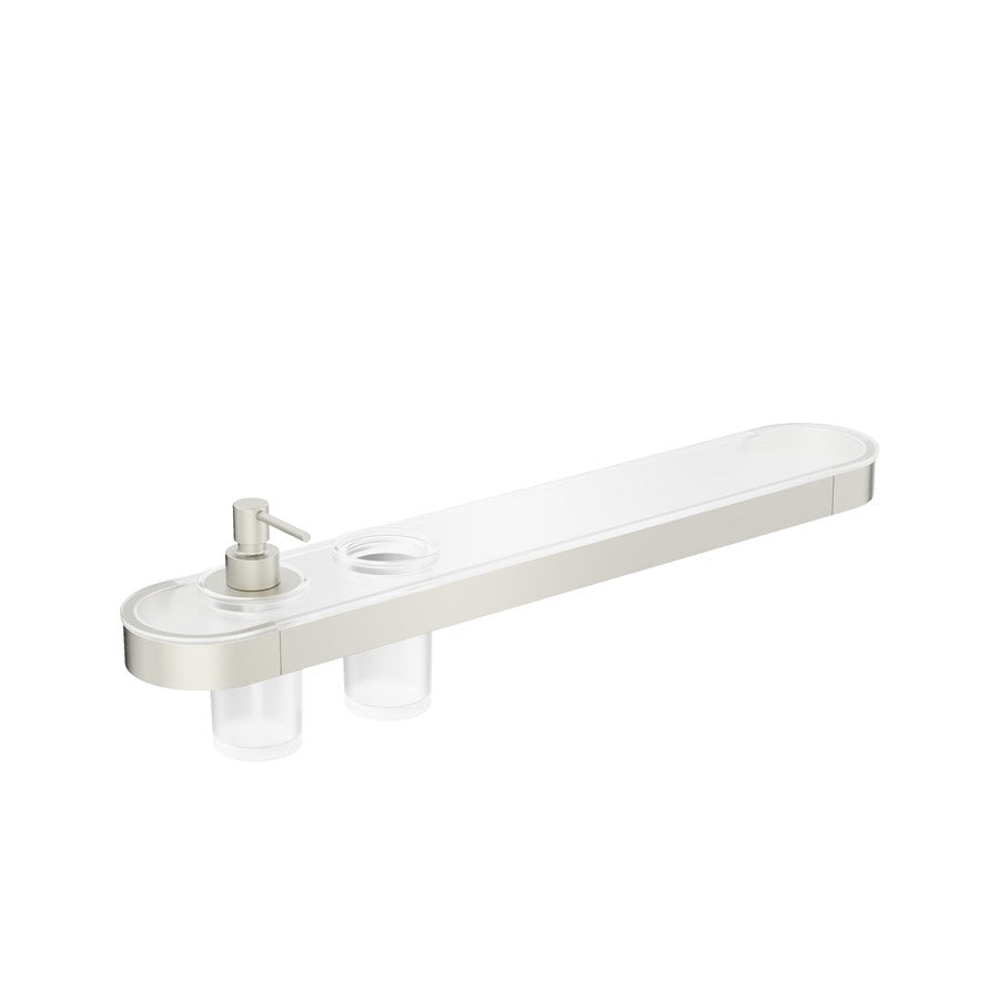 Velo Round Tray Soap Dispenser & Tumbler Holder