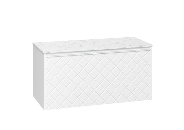 Vergo 1000 Single Drawer Unit with Carrara Marble Effect Worktop