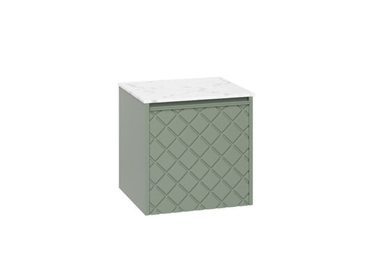 Vergo 500 Single Drawer Unit with Carrara Marble Effect Worktop