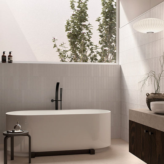 Domingo Blanco Matt Porcelain Brick Tile 50x250mm