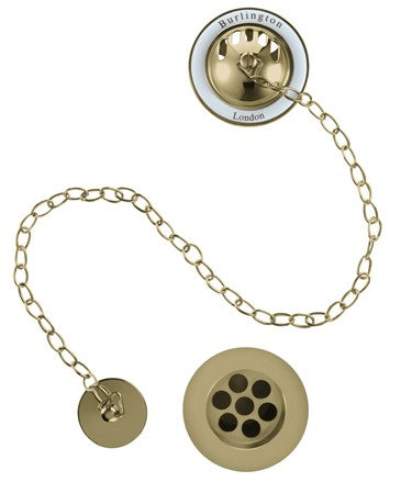 Burlington Bath Overflow, Plug & Chain