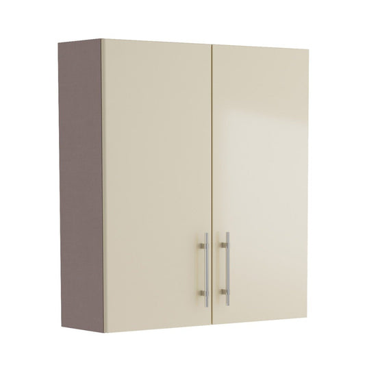 Surrey Mussel Gloss Double Door Fitted Furniture Cabinet 600mm