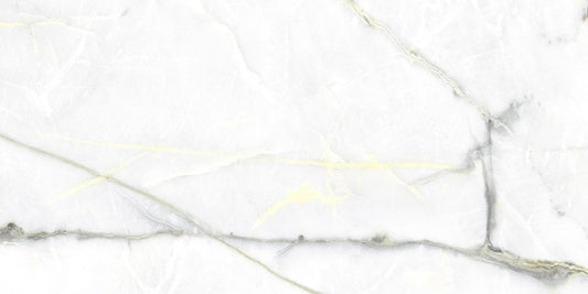 Hanoi Lime Green Marble Gloss Porcelain Tile 1200x600mm