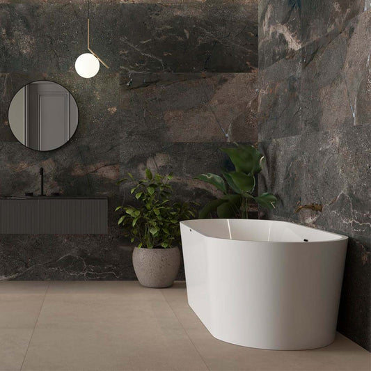 Zoltan Graphite Stone Effect Matt Porcelain Tile 600x1200mm